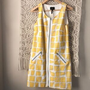 Laundry By Shelli Segel geometrical sheath dress sz 6 zip front